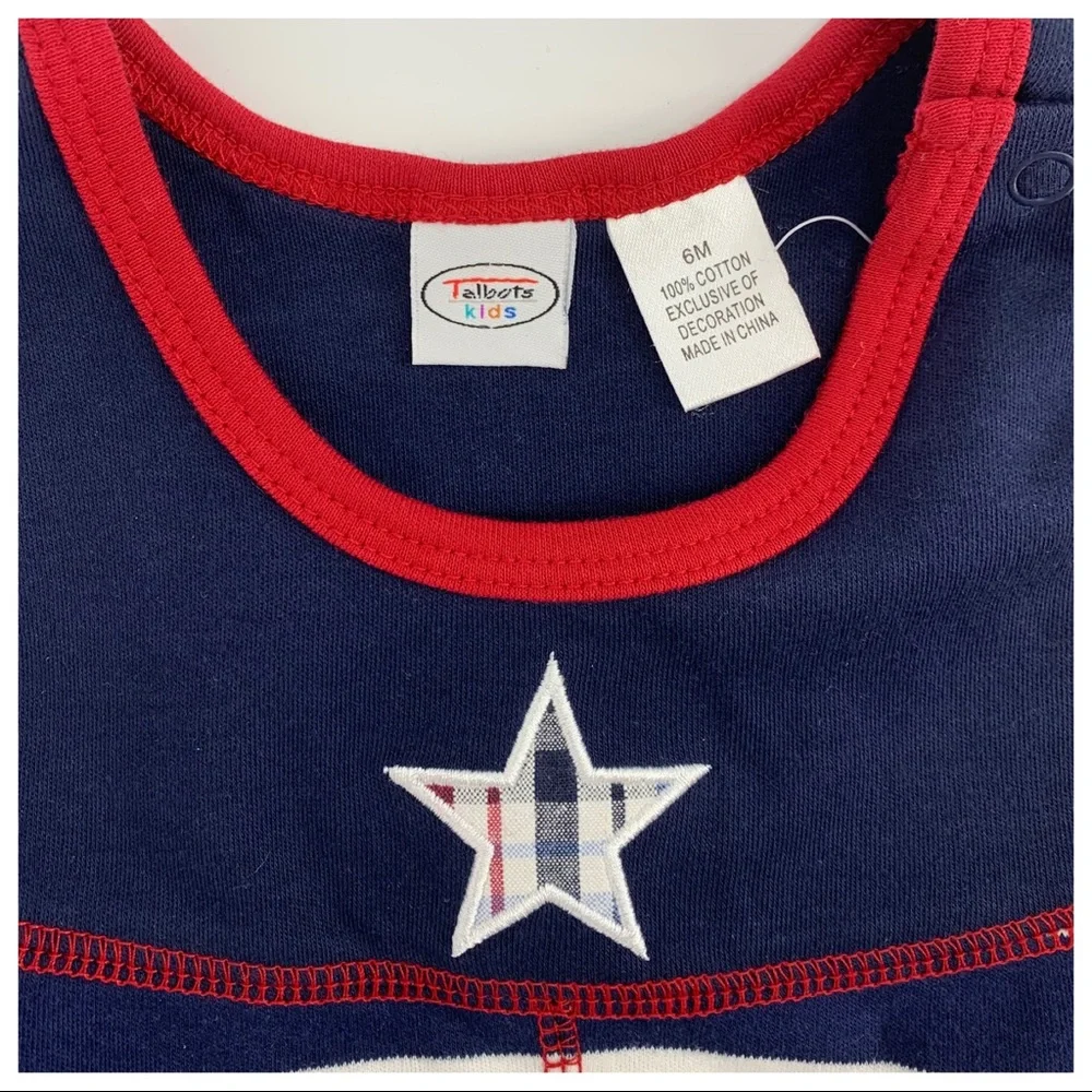 NWT Talbots Infant Patriotic Romper Size 6 Months
